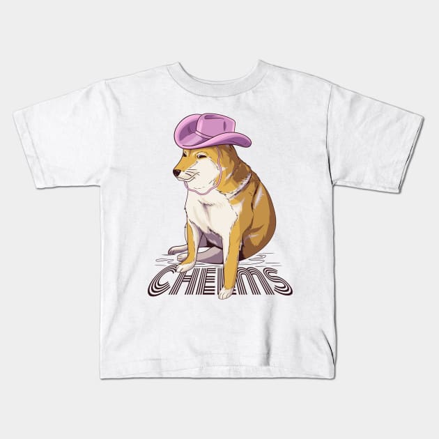 meme cheems Kids T-Shirt by PaperHead